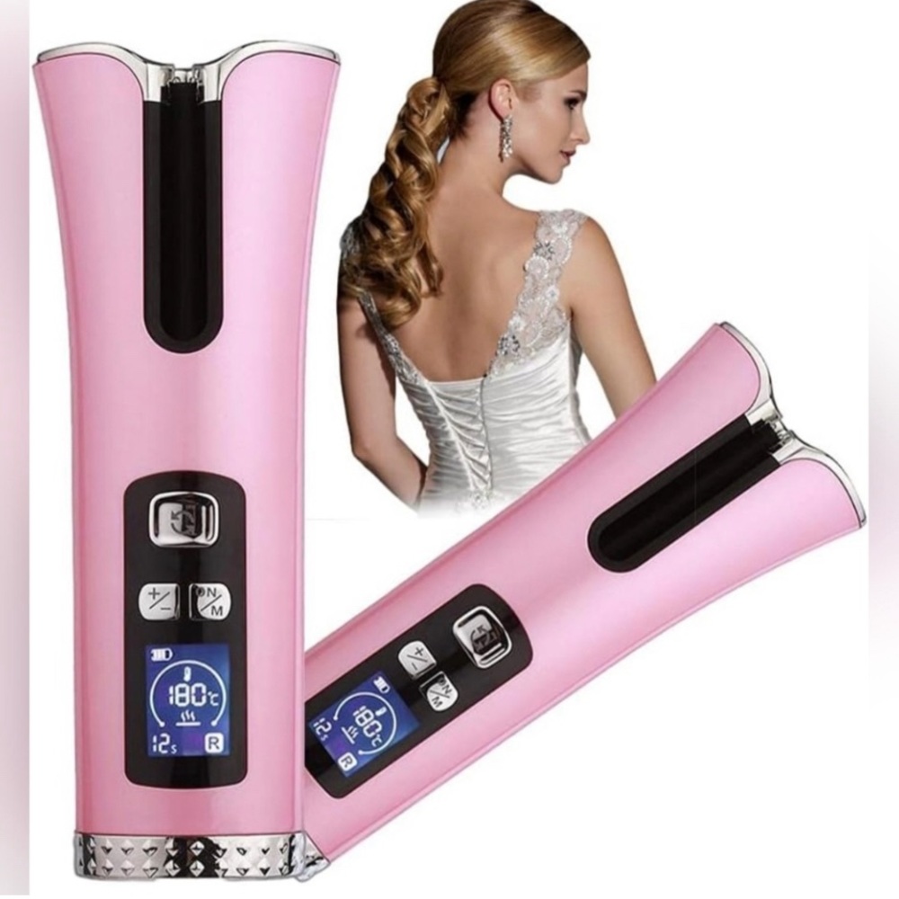 NWT Automatic Curling Iron, Cordless Hair Curler - Auto Rotating Ceramic